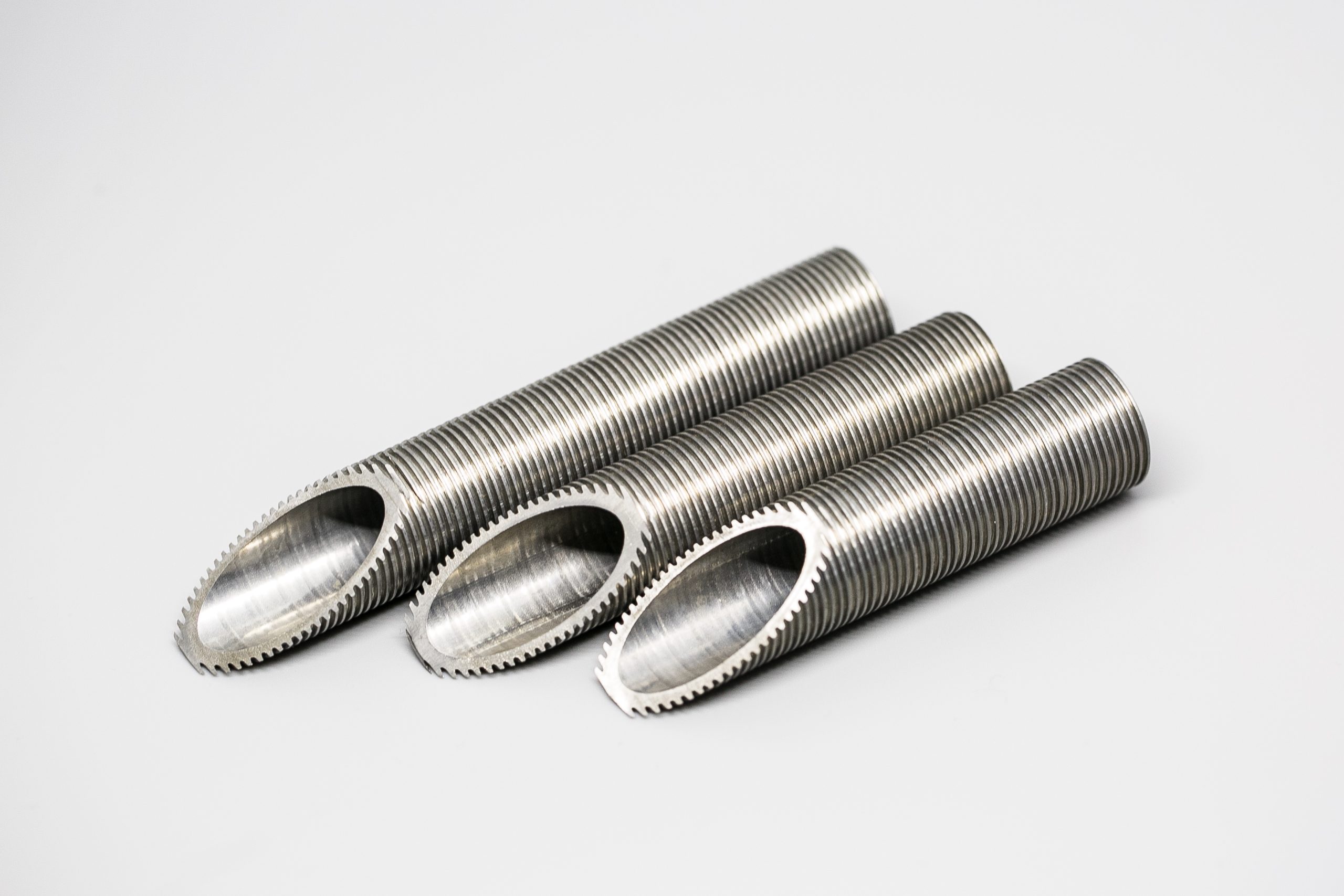 Stainless steel low fin tube for heat exchanger condenser and evaporator applications