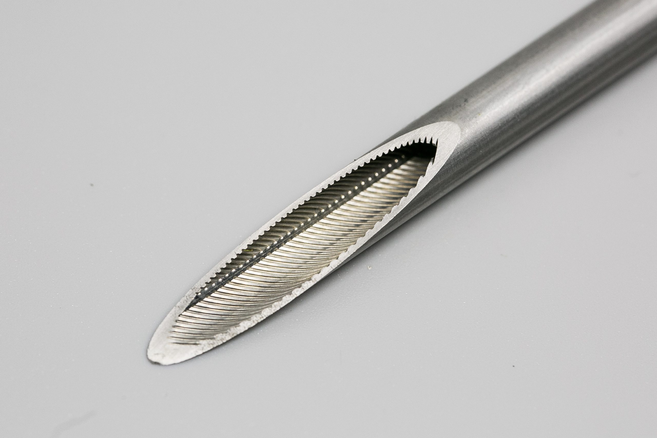 Inner grooved tube sample for enhanced heat transfer tube applications
