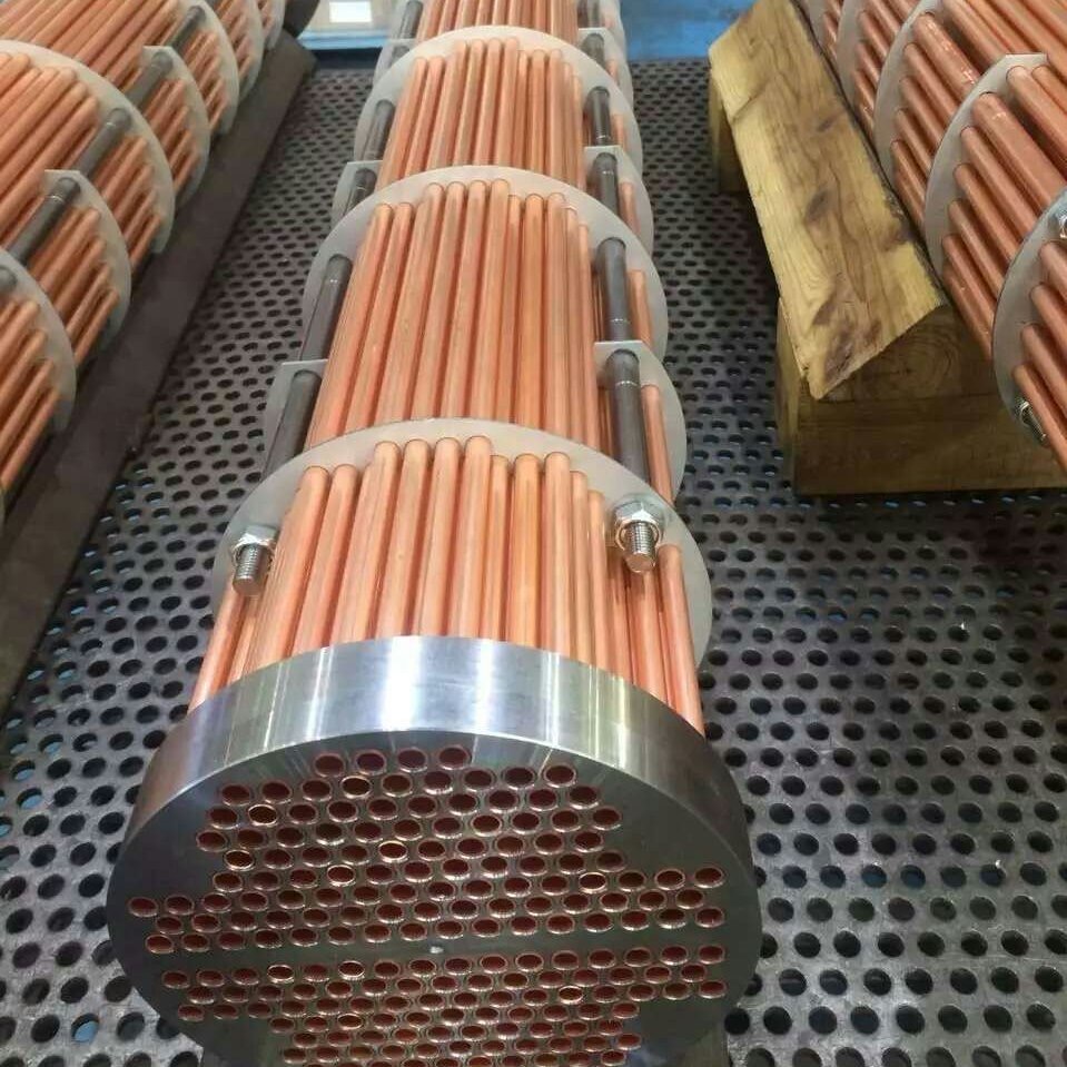 Copper-colored tube bundle for HVAC heat-transfer equipment application
